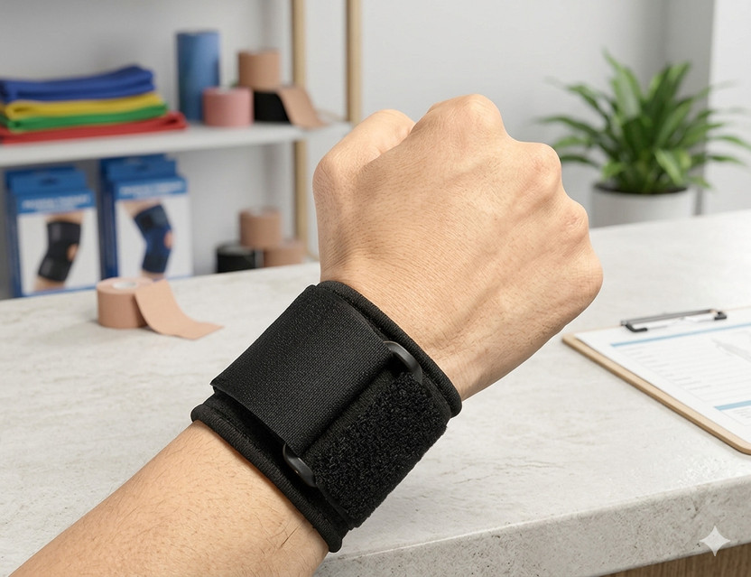 FITLOGAN FITLOGAN ActiveShield Wrist Compression Wrap for Pain Relief Gym Workout & Daily Support Wrist Support(Black) - Flipkart Deal