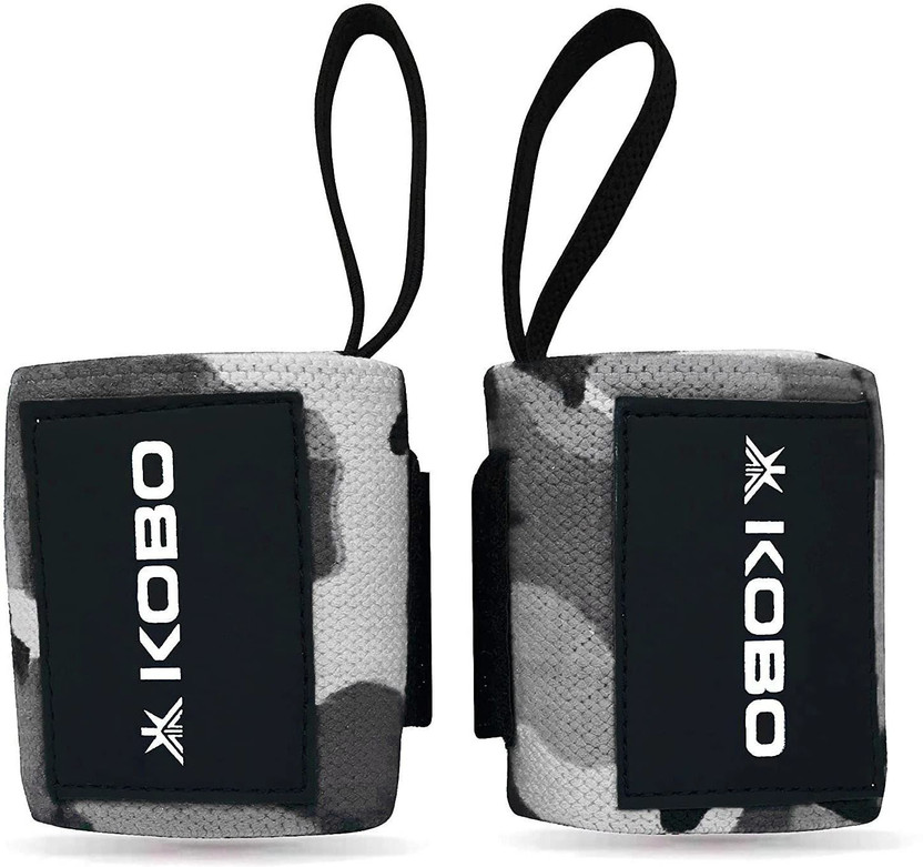 KOBO Power Weight Lifting Training Gym Straps With Thumb Support Wrist Support(Multicolor)