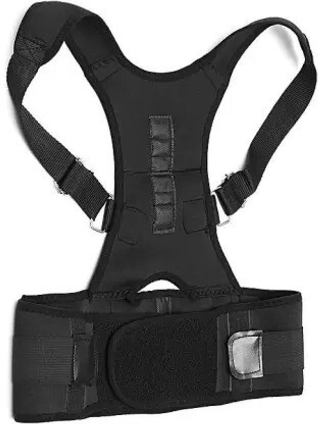 Ahs Products Premium Posture Corrector for Clavicle Support,for Men & Women- Free Size(Black) Back / Lumbar Support