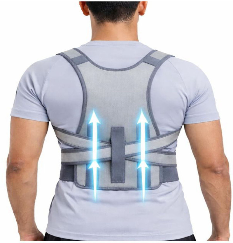 HARITACK Orthopedic Posture Corrector Belt Men Women Back Brace Spine Support Pain Relief Posture Corrector(Grey)