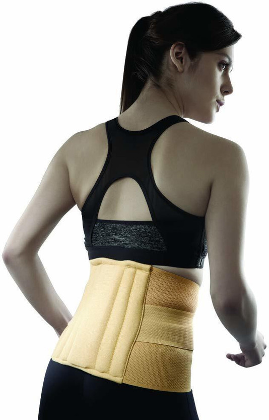 VISSCO Sacro Lumbar Belt with Double Strapping New Design -Medium Back / Lumbar Support(Beige)