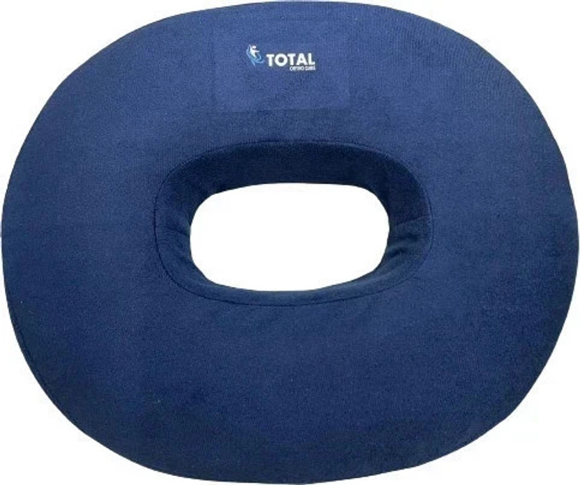 Total Ortho Care Donut Ring Cushion Pillow for Piles Tailbone Fistula Seat Chair Pillow Color Blu Back / Lumbar Support(Blue)