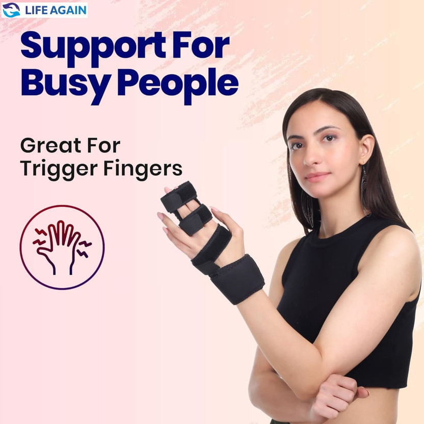 Al hayat Two Fingers Splint Arm Support(Black)