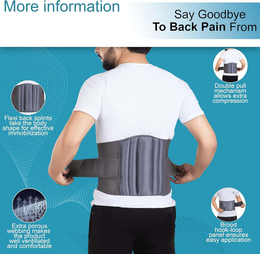 VR VR SURGICAL Lumbo Sacral (L.S Belt) Corset- Back Pain Belt for spinal LS Back / Lumbar Support(Grey) - Flipkart Deal