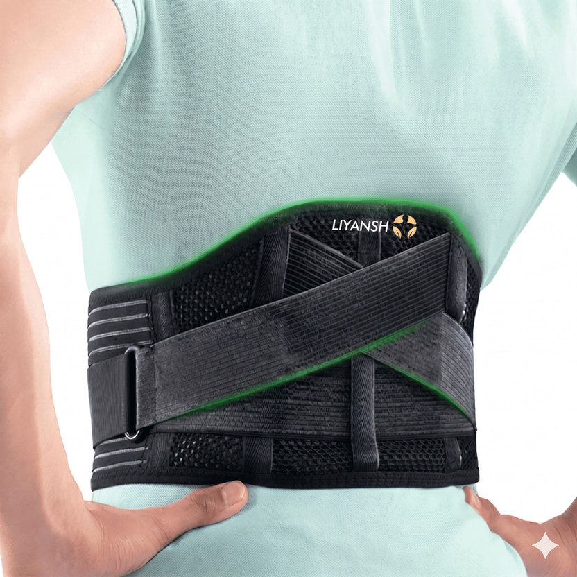 NIHILANO NIHILANO Orthopedic Back Support Belt | Waist & Lumbar Support Belt for Gym, Work Back / Lumbar Support(Black) - Flipkart Deal