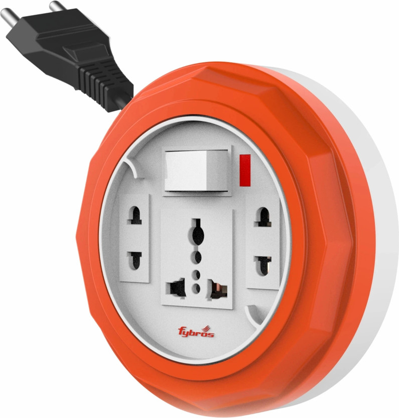 Fybros Comex 2 Pin 2 Year Warranty, 10 Meter Heavy Duty Cable 3  Socket Extension Boards(Multicolor, 10 m)