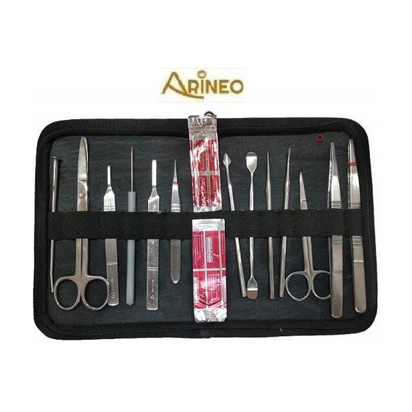 ARINEO SURGICAL Stainless Steel Dissection Kit , Silver Utility Forceps