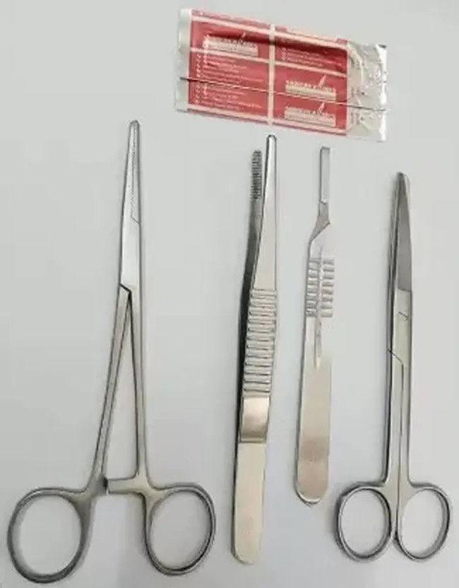 clark Dressing Surgical instruments Set Stainless steel with 2 blades Utility Forceps