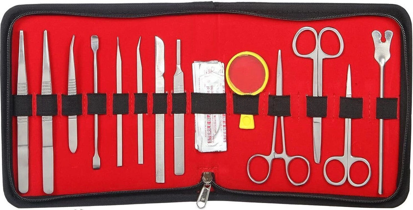 mediwave 26 pcs Advanced Dissection Kit for Biology Lab Anatomy Medical Students, Doctors Utility Forceps