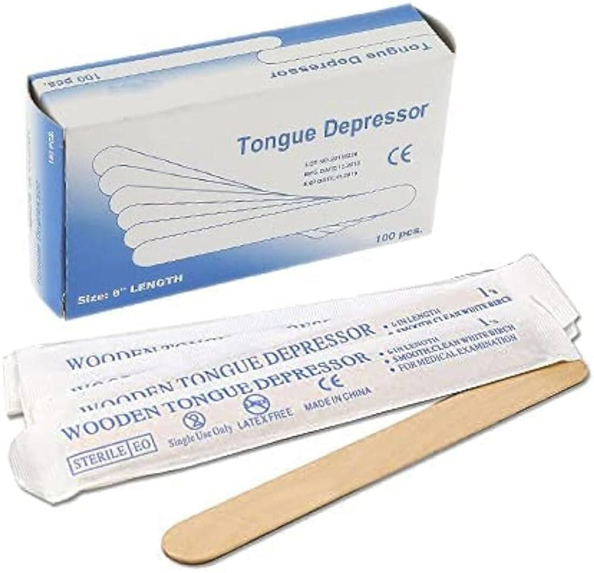 Medical Tongue Depressor, Sterile, Pack of 100 Surgical Plier(Wooden)