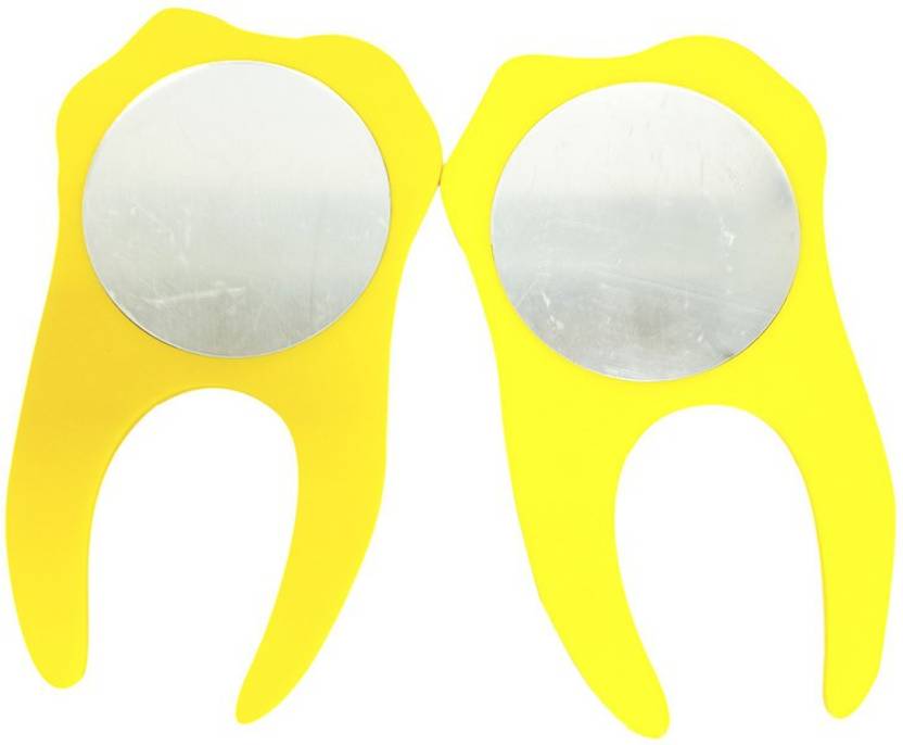 Unique Dents Face Mirror Round Shape Dental Hand Mirror Tooth shape