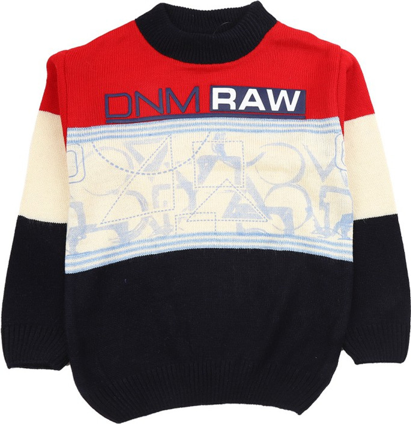 V-MART Printed Round Neck Casual Boys 