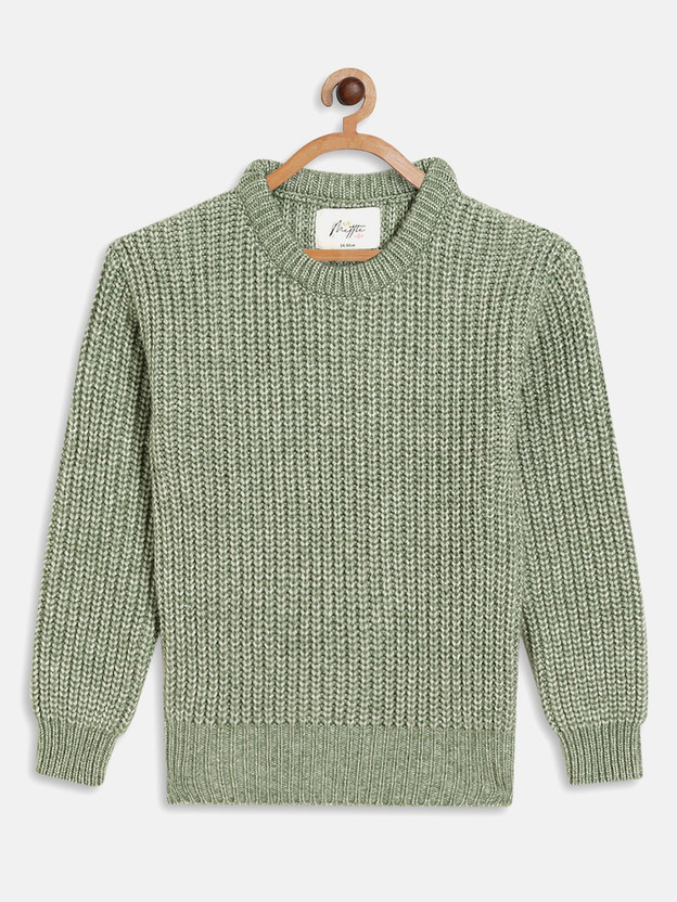 METTLE Self Design Round Neck Casual 