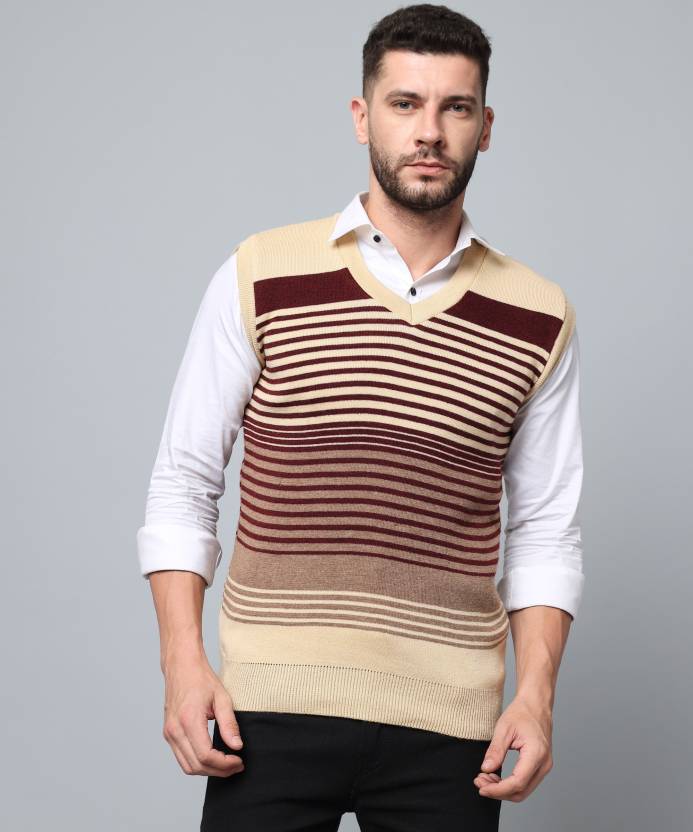 Verstenen Hinder Wiens HEMLOCK Striped V Neck Casual Men Multicolor Sweater - Buy HEMLOCK Striped  V Neck Casual Men Multicolor Sweater Online at Best Prices in India |  Flipkart.com
