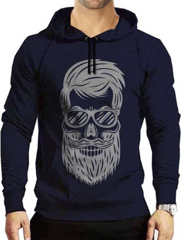 Men Full Sleeve Printed Hooded Sweatshirt