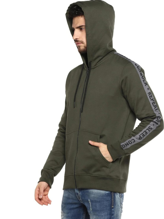 Alan Jones Full Sleeve Solid Men Sweatshirt