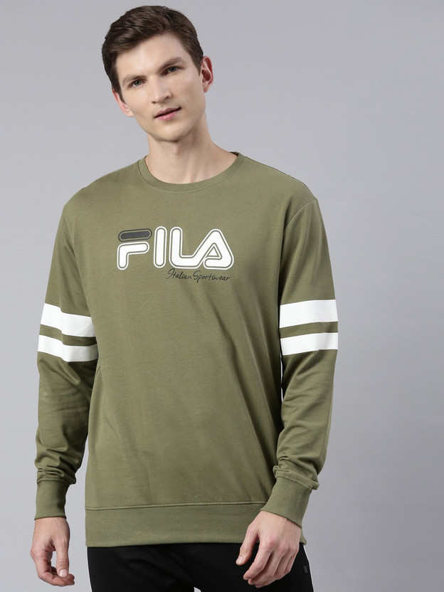 FILA Full Sleeve Solid Men Sweatshirt 