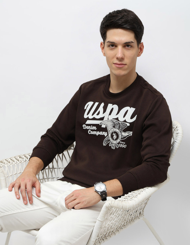 U.S. Polo Assn. Denim Co. Full Sleeve Printed Men Sweatshirt