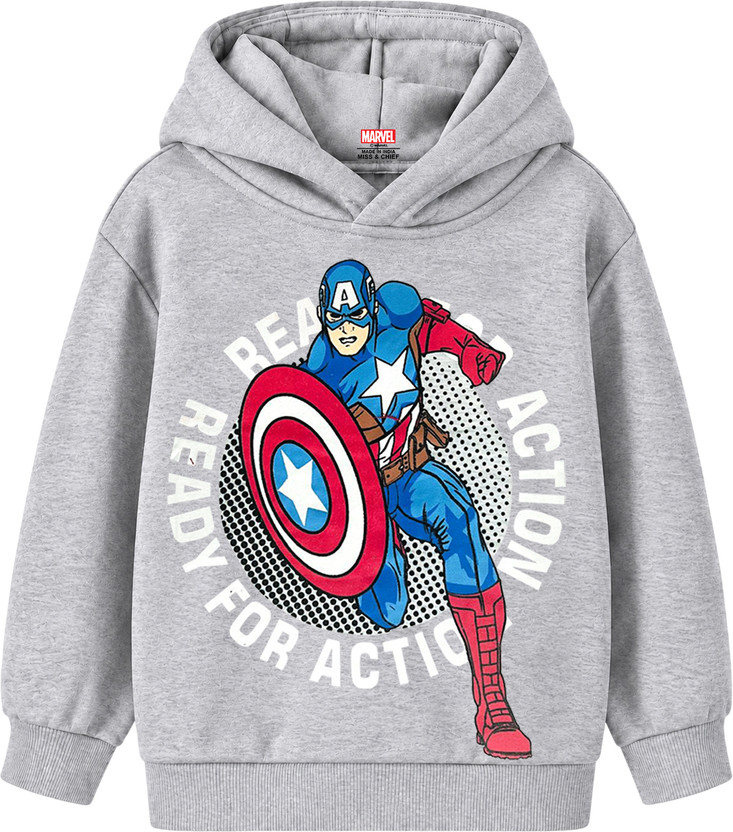 MARVEL MARVEL BY MISS & CHIEF Full Sleeve Printed Boys Sweatshirt - Flipkart Deal