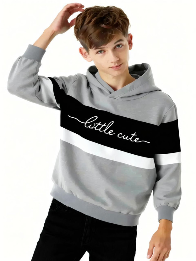 BEING BEING WANTED Full Sleeve Printed, Color Block Boys Sweatshirt - Flipkart Deal