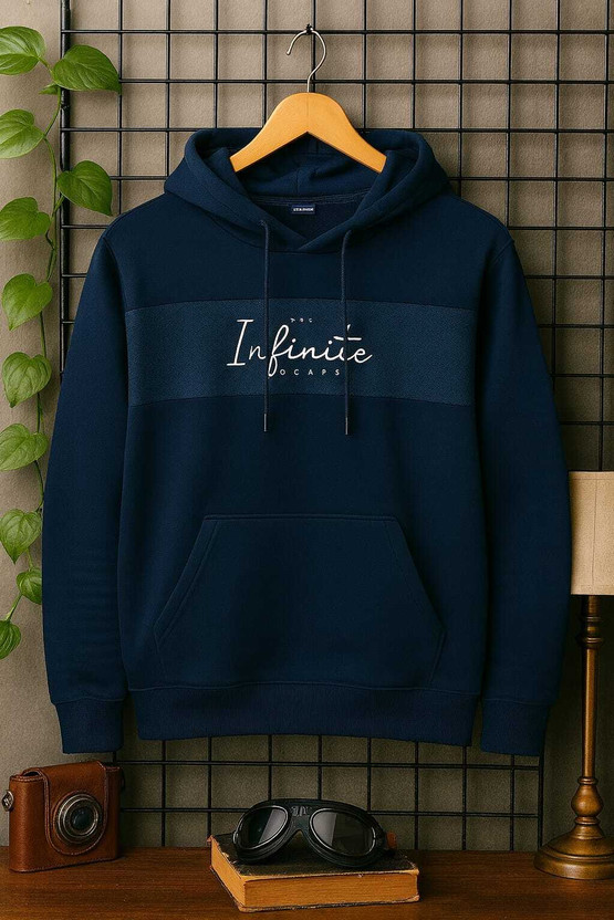 Austivo Full Sleeve Printed, Color Block Men Sweatshirt