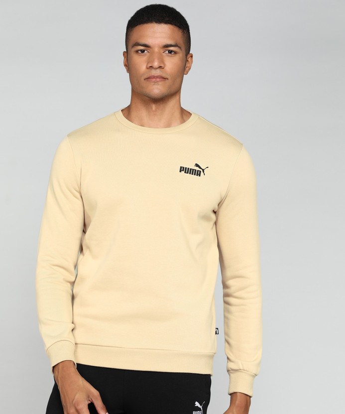 puma full sleeve solid men's sweatshirt