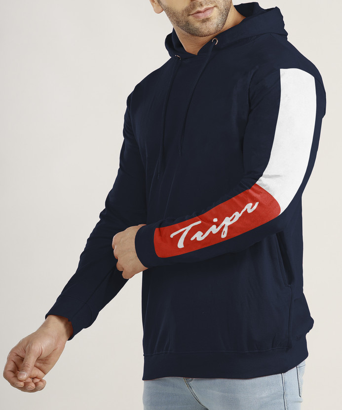 tripr full sleeve solid men sweatshirt