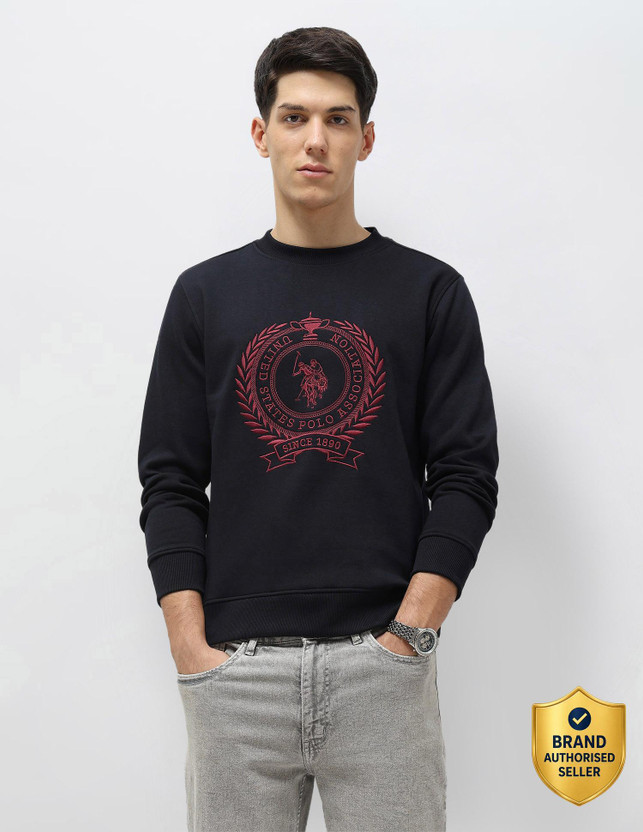 U.S. U.S. POLO ASSN. Full Sleeve Printed Men Sweatshirt - Flipkart Deal