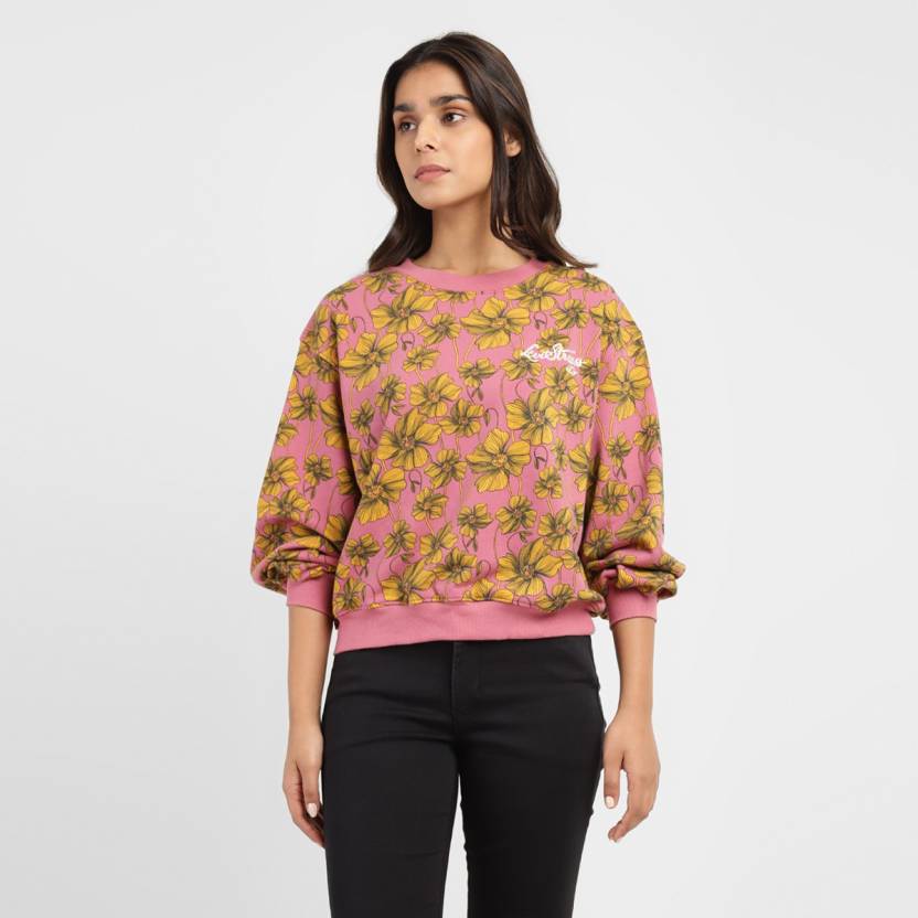 LEVI'S Full Sleeve Floral Print Women Sweatshirt - Buy LEVI'S Full Sleeve  Floral Print Women Sweatshirt Online at Best Prices in India 