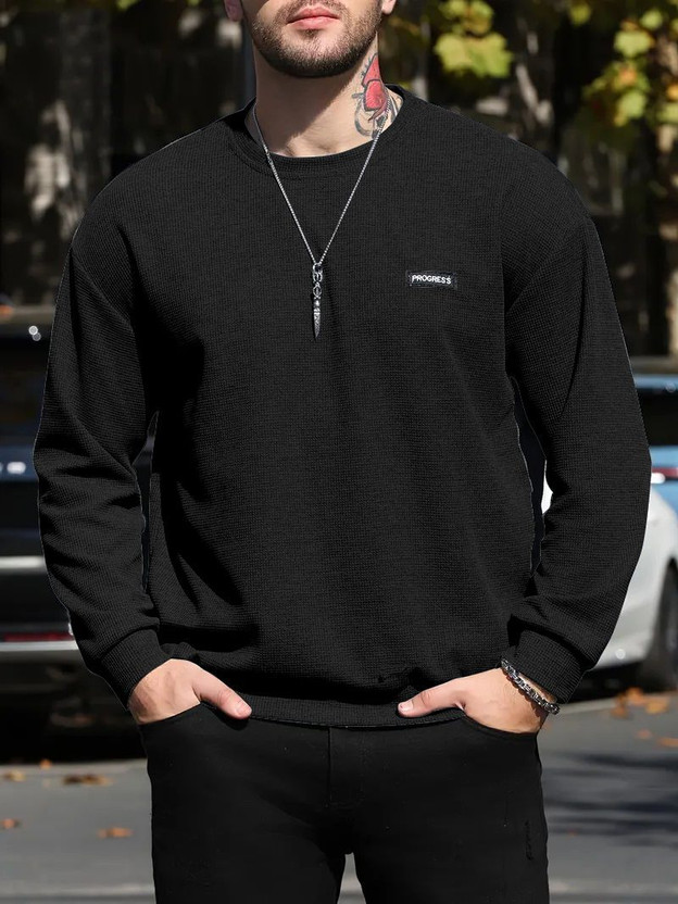 sti Full Sleeve Solid Men Sweatshirt