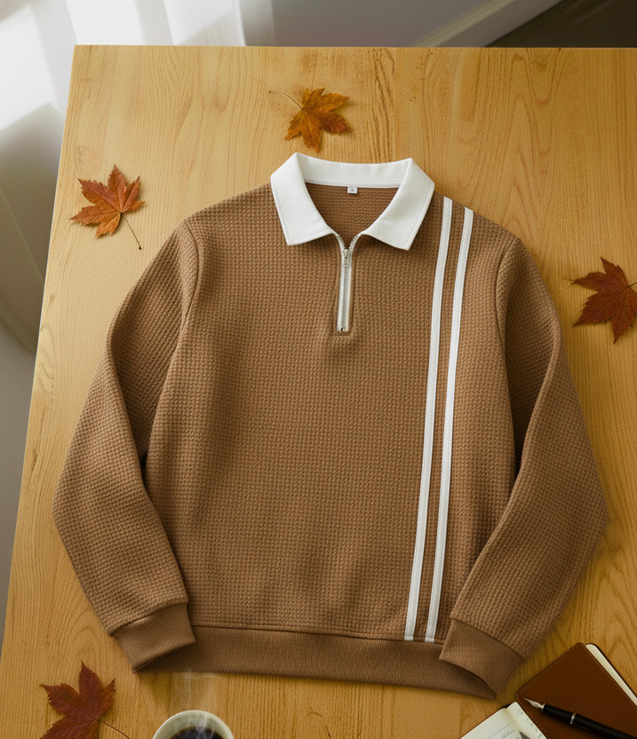 Try This Full Sleeve Color Block Men Sweatshirt