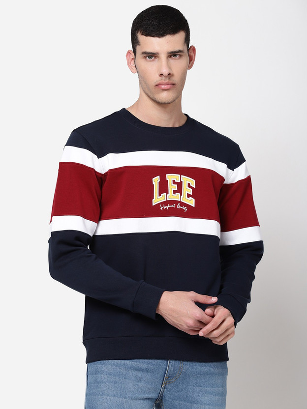 Lee full sleeve solid men's sweatshirt clearance