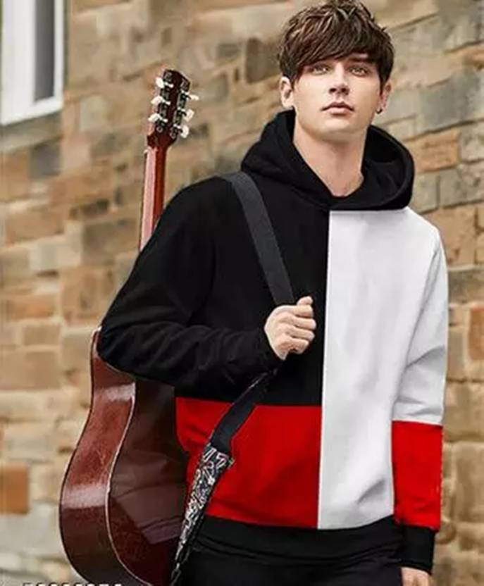 FastColors Men Full Sleeve Graphic Print Hooded Sweatshirt