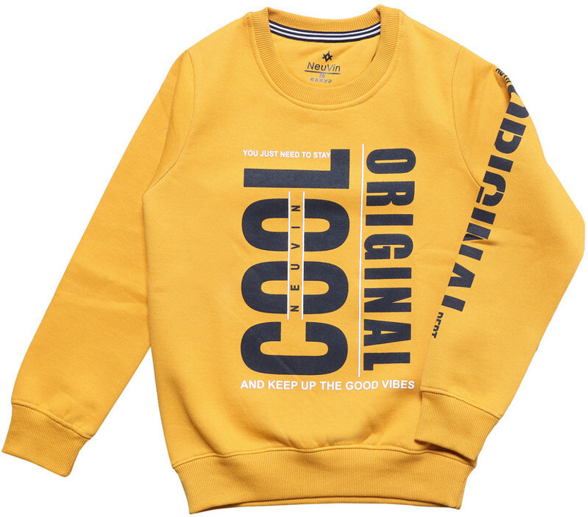 NeuVin NeuVin Full Sleeve Printed Boys Sweatshirt - Flipkart Deal