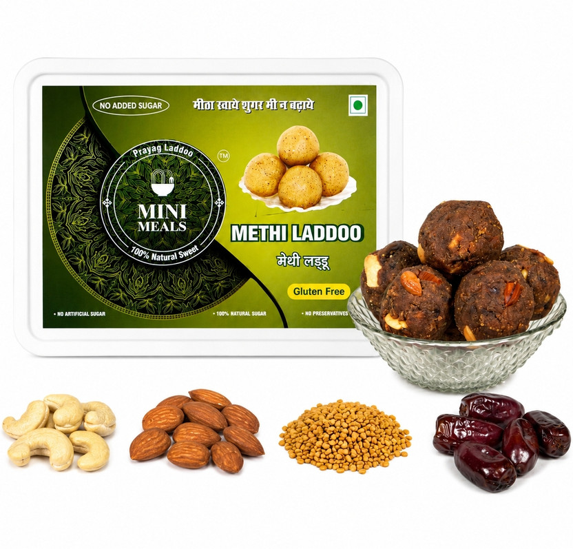 prayag laddoo Methi Dry Fruits Authentic Mithai Sugar free Laddoo Box(500 g)