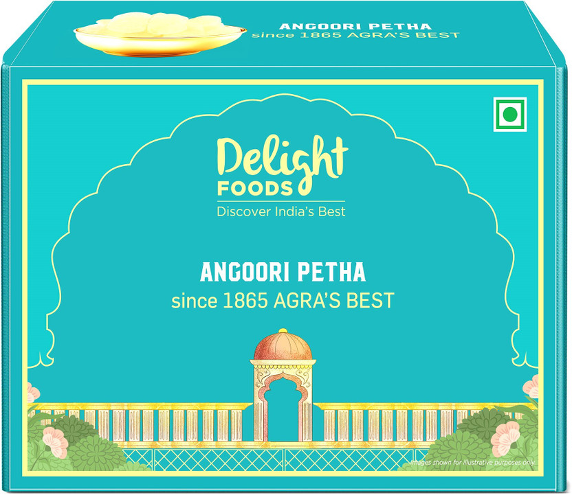 Delight Foods Agra Angoori Original Petha | Indian Mithai, Sweets Box(350 g)