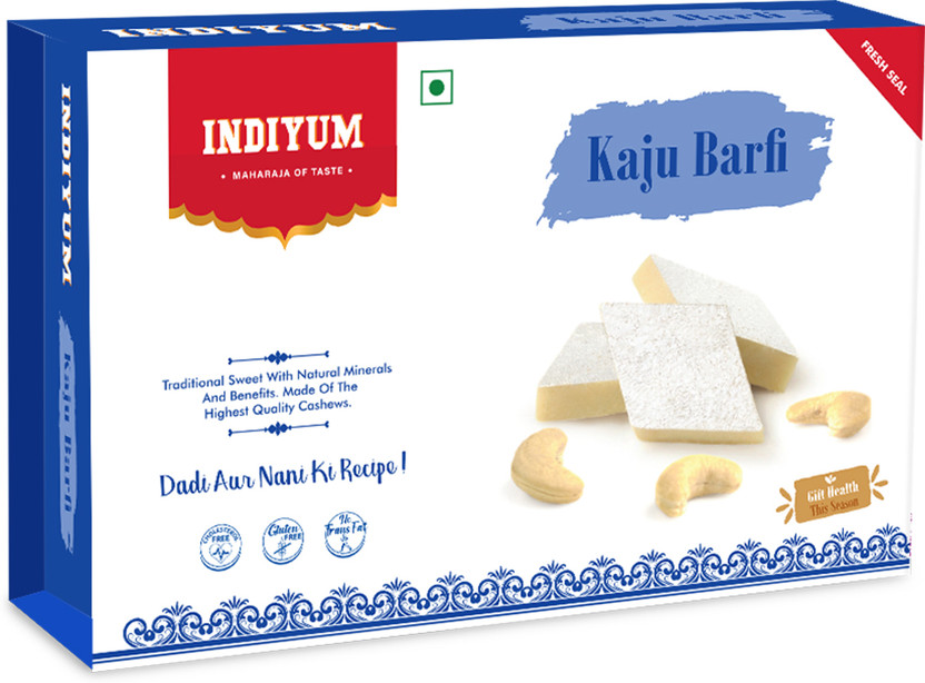 Indiyum Mithai Kaju Katli Sweet Kaju Barfi(200 g)