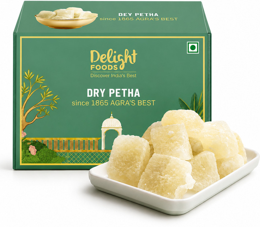 Delight Foods Original Agra Dry Petha | Indian Mithai, Sweets(350 g)
