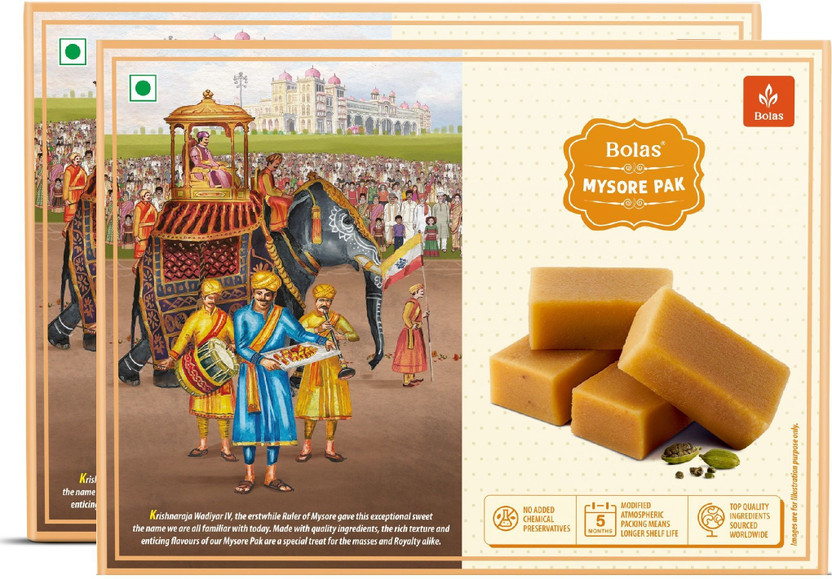 Bolas Bolas Mysuru/Mysore Pak 500g(2 x 250 g) - Flipkart Deal