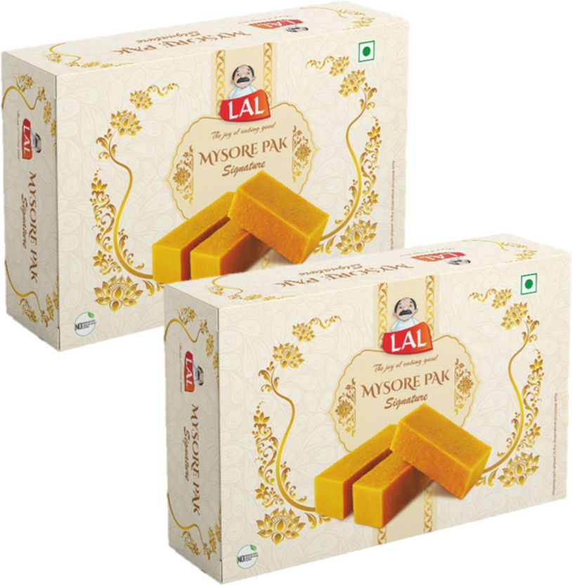 Lal Sweets Mysore Pak Signature Traditional Indian Mithai (400g)(2 x 200 g)