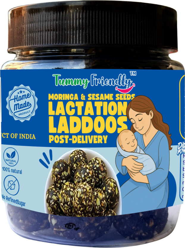 TummyFriendly Foods Gond Laddu. Post Delivery Lactation Supplement Laddoo. Postpartum Ladoo-Moringa(250 g)