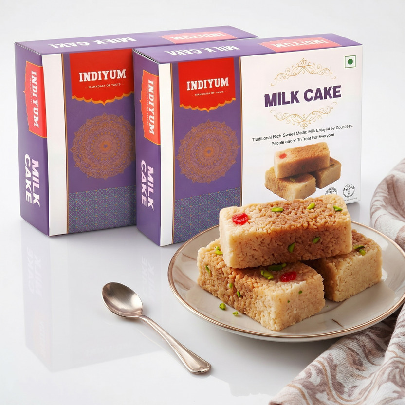 Indiyum Milk Cake | Authentic Traditional Indian Sweet(2 x 200 g)