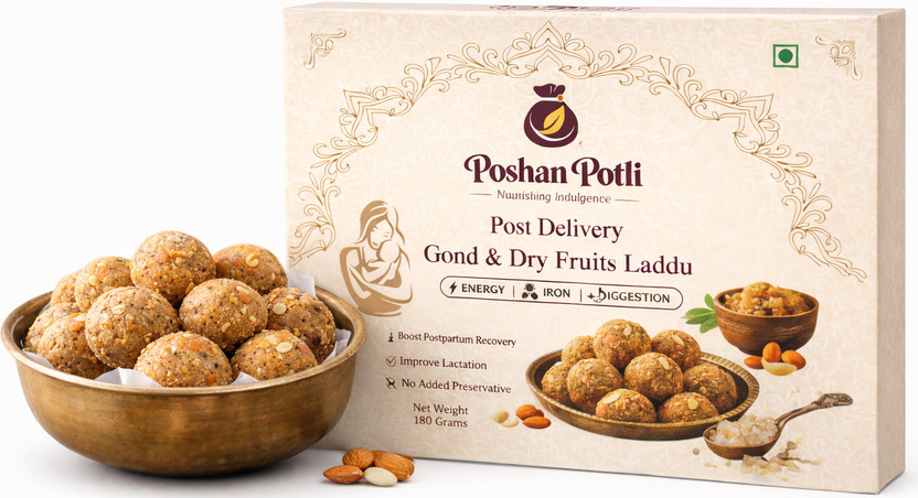 poshan potli Post delivery Gond & Dry Fruit Laddu(250 g)