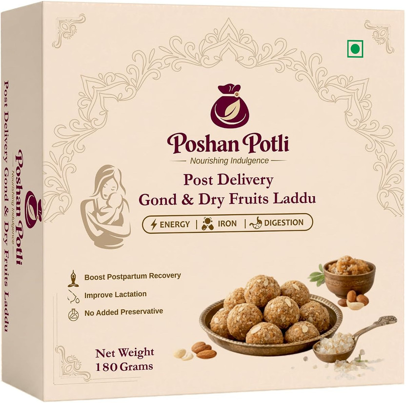 poshan potli Post delivery Gond & Dry Fruit Laddu 180 gm(180 g)