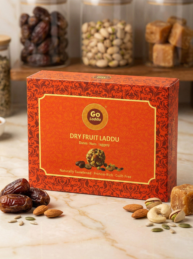 GO LADDU DRY FRUIT LADDU Box(12 x 33.33 g)