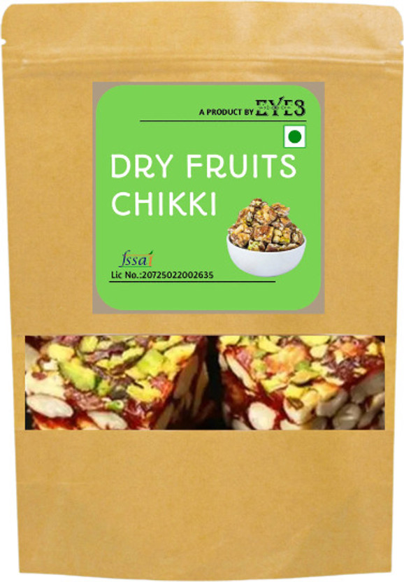 EYE3 premium mixed dry fruit chikki , healthy dry fruit chikki Box(500 g)