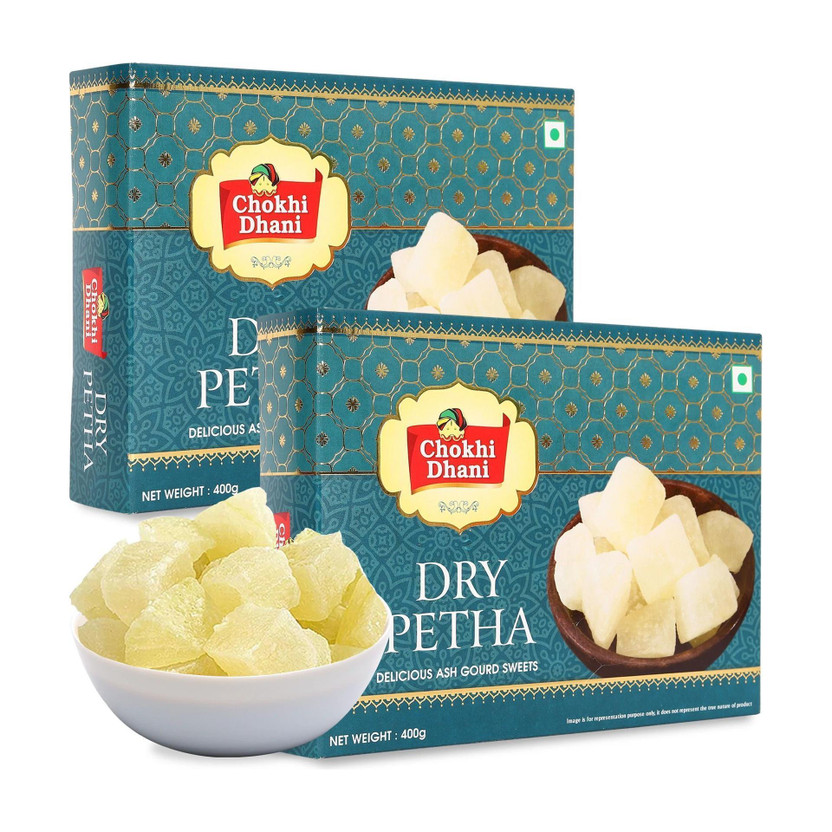 Chokhi Chokhi Dhani Dry Agra ka Petha | Soft and Juicy Indian Sweet (Pack of 2, 400g each)(2 x 400 g) - Flipkart Deal