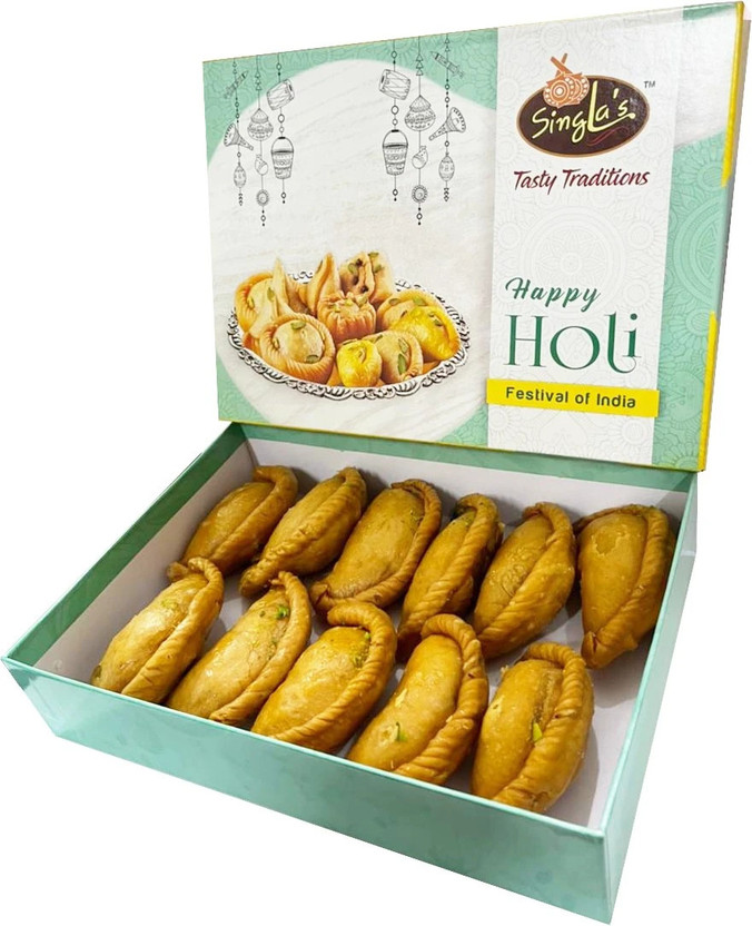 singla's Dry Sweet Maida Gujia Gifts festival Box Sweets 500gms Festive Gift Box(500 g)