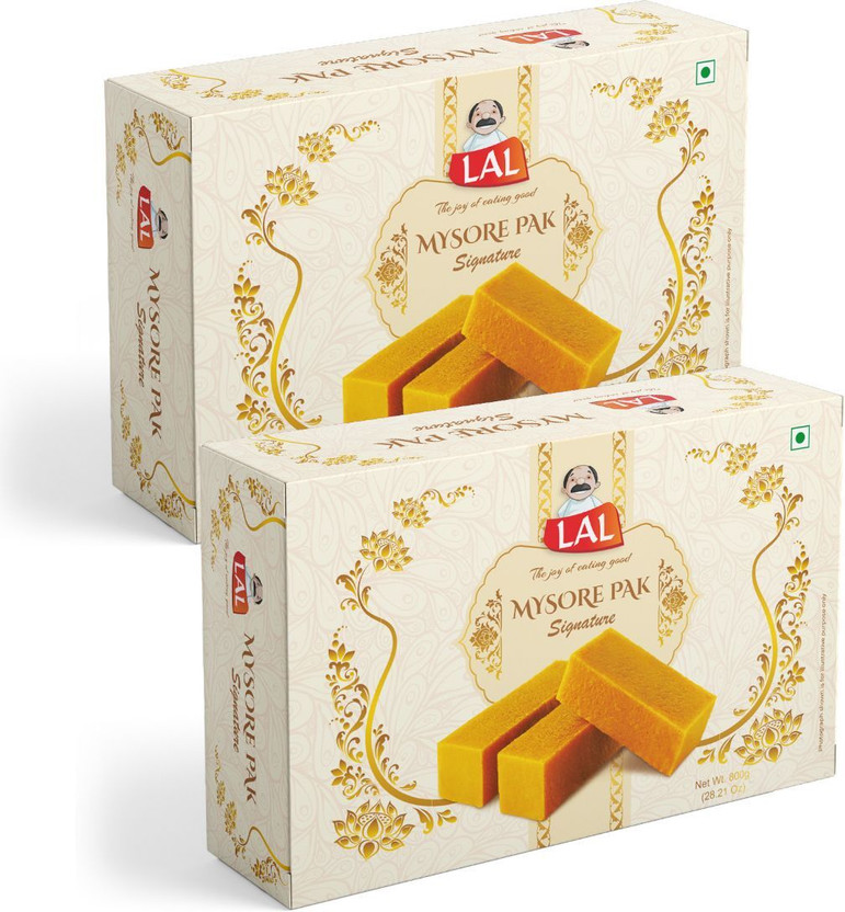 Lal Mysore Pak Premium 800g Pack Of 2(2 x 800 g)