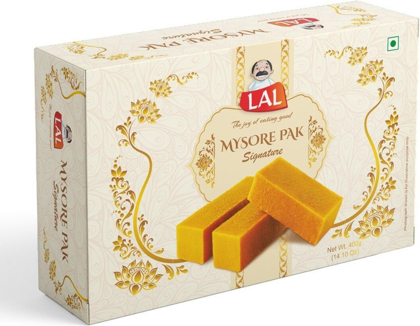 Lal Sweets Mysore Pak Signature Traditional Indian Mithai(800 g)